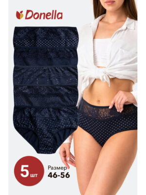 Женские трусы-слипы с высокой посадкой 5 шт. Donella