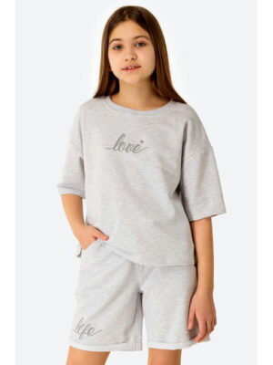 Хлопковый костюм с лайкрой для девочки Bonito