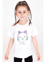 Хлопковая футболка для девочки Takro