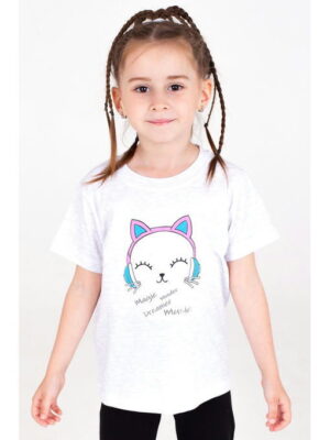 Хлопковая футболка для девочки Takro