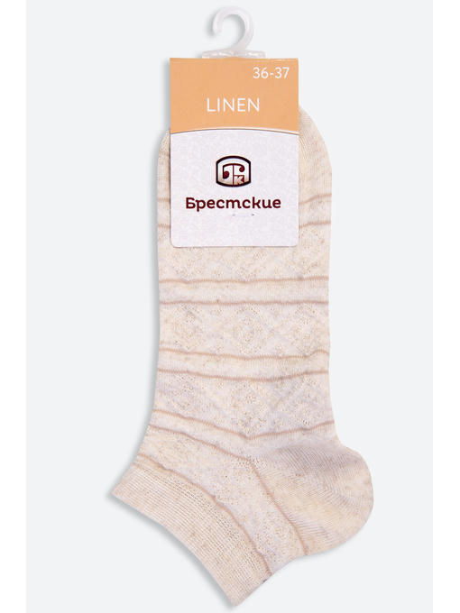 Женские укороченные носки с добавлением вискозы и льна Брестские — изображение 3