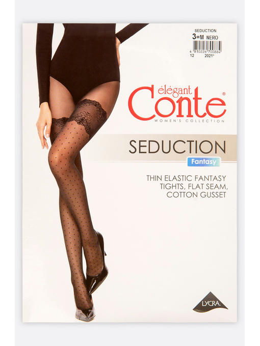 Женские колготки с имитацией чулок и рисунком в точку 20 ден Conte Elegant — изображение 2
