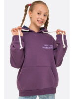 Теплая толстовка из футер трехнитки с начесом для девочки Bonito