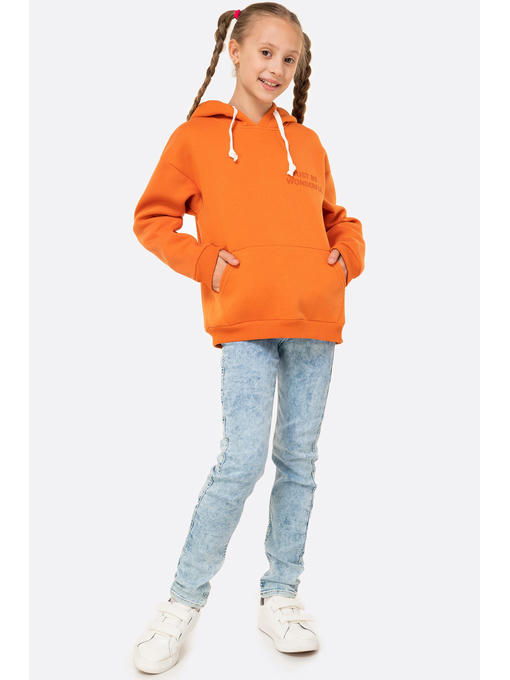 Теплая толстовка из футер трехнитки с начесом для девочки Bonito — изображение 2