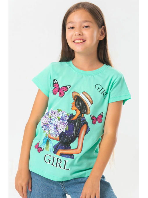 Хлопковая футболка для девочки Bonito — изображение 3