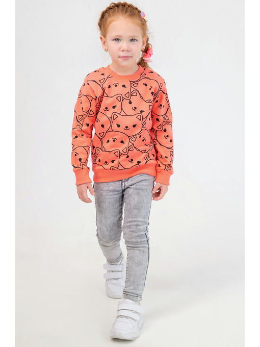 Теплый джемпер из футера двухнитки с начесом для девочки Bonito — изображение 2