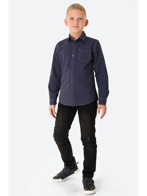 Рубашка из плотного хлопка для мальчика Bonito — изображение 2