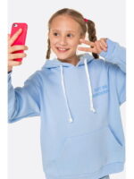 Теплая толстовка из футер трехнитки с начесом для девочки Bonito