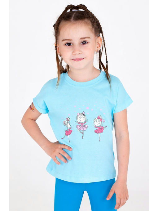 Хлопковая футболка для девочки Takro