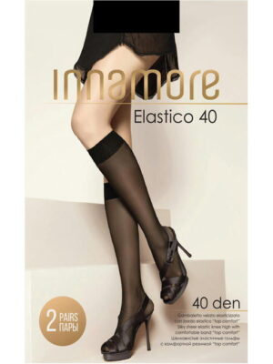 Шелковистые эластичные гольфы с комфортной резинкой 2 пары 40 Innamore