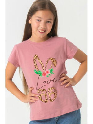 Хлопковая футболка для девочки Bonito