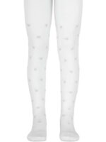 Эластичные колготки для девочки с рисунком из люрекса Conte-kids