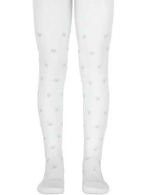 Эластичные колготки для девочки с рисунком из люрекса Conte-kids