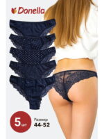 Женские кружевные трусы-бразилиана 5шт. Donella