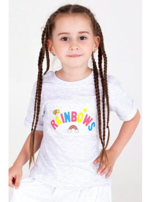 Хлопковая футболка для девочки Takro