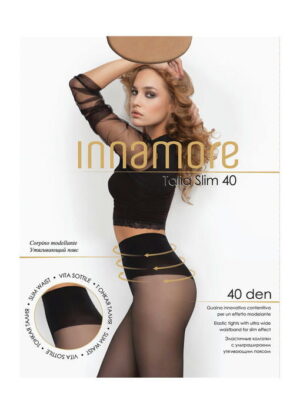 Женские эластичные колготки с ультрашироким утягивающим поясом 40 Innamore