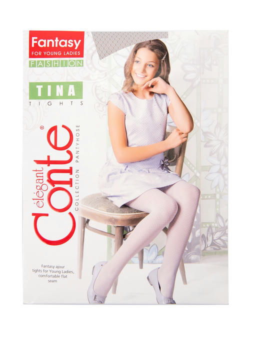 Нарядные капроновые колготки для девочки 40 Den Conte Elegant — изображение 2