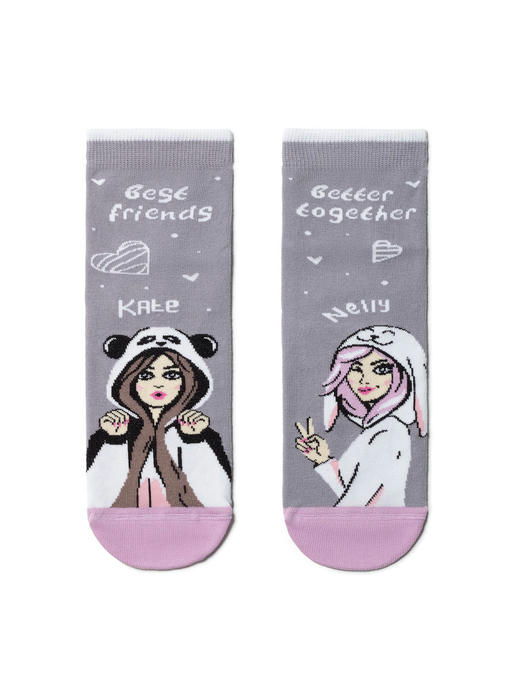 Хлопковые носки HAPPY c рисунками Conte Elegant — изображение 2