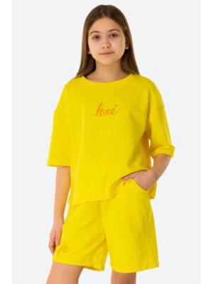 Хлопковый костюм с лайкрой для девочки Bonito