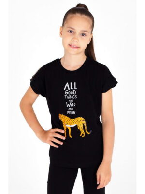 Хлопковая футболка для девочки Takro