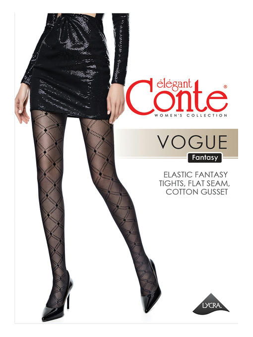 Женские колготки с эффектом мелкой сетки 30 ден Conte Elegant — изображение 4
