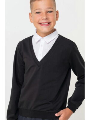 Джемпер-рубашка для мальчика из футера Bonito