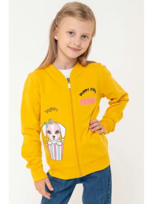 Бомбер для девочки из футера Bonito