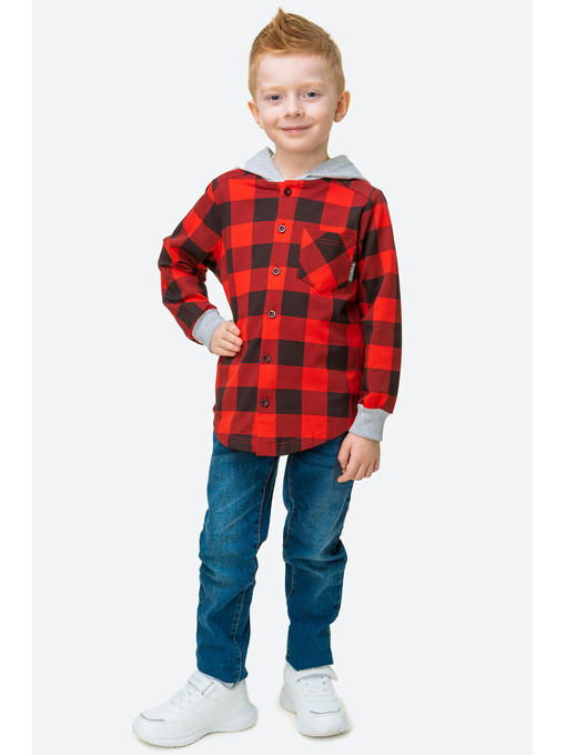 Толстовка-рубашка из футера двухнитки для мальчика Bonito — изображение 2