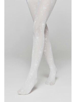 Тонкие эластичные колготки для девочки с цветочным рисунком SOFIA 20 Conte Elegant