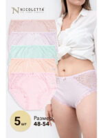 Женские трусы-слипы с высокой посадкой 5 шт. Nicoletta