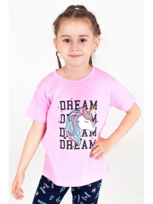 Хлопковая футболка для девочки Takro