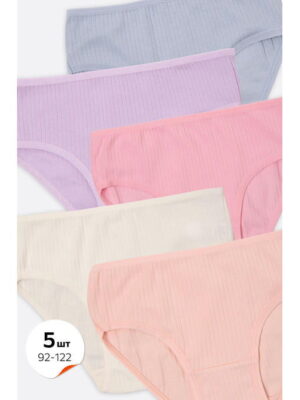 Трусы для девочки в рубчик 5 шт. Nicoletta