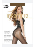 Женские шелковистые эластичные колготки с ажурными трусиками-бикини 20 ден Innamore