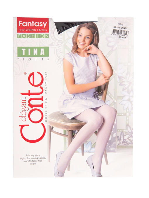 Нарядные капроновые колготки для девочки 40 Den Conte Elegant — изображение 2