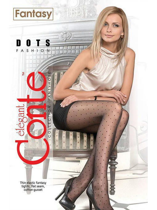 Женские колготки с рисунком в горошек 20 ден Conte Elegant — изображение 2