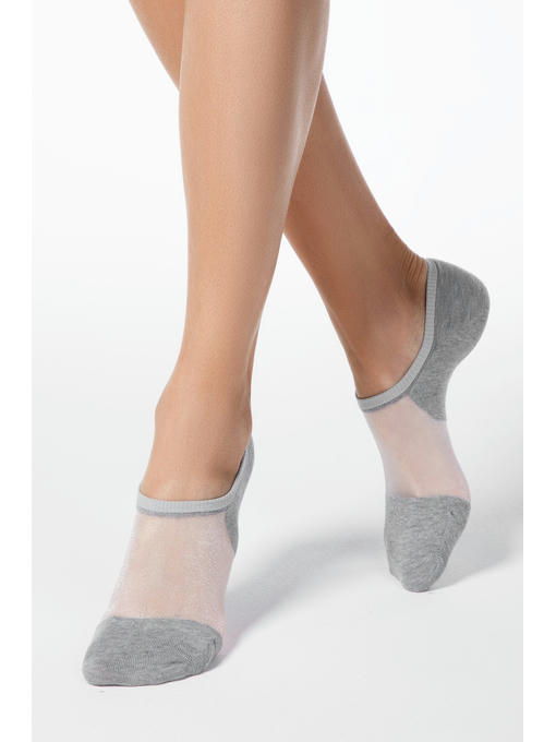 женские носки укороченные с капроновой вставкой Conte Elegant
