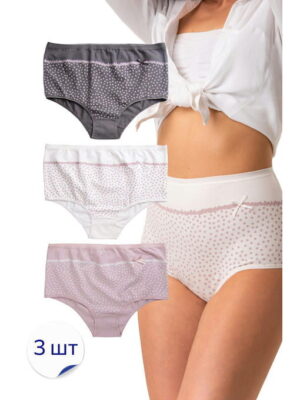 Женские трусы-макси с высокой посадкой 3 шт. Baykar