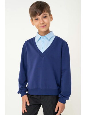 Джемпер-рубашка из футера для мальчика Bonito