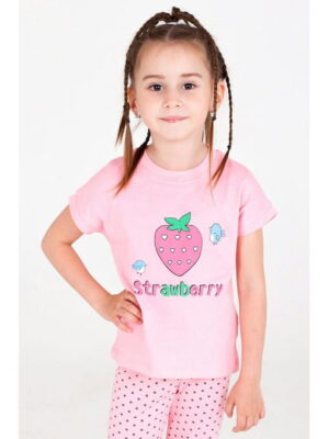 Хлопковая футболка для девочки Takro