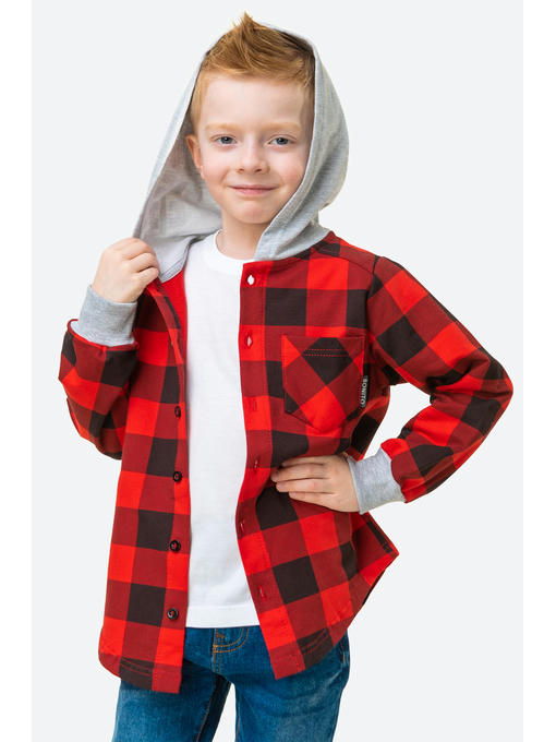 Толстовка-рубашка из футера двухнитки для мальчика Bonito — изображение 3