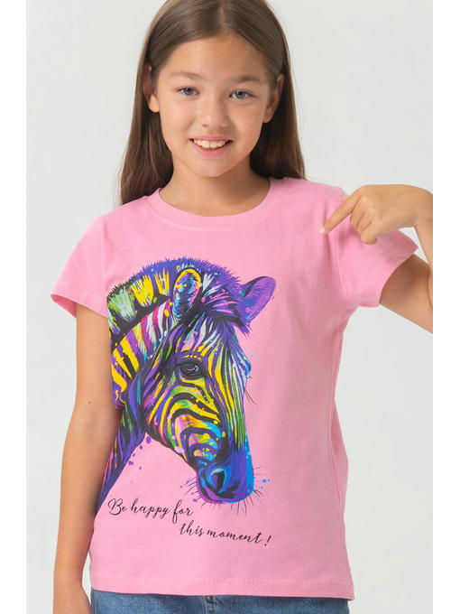 Хлопковая футболка для девочки Bonito