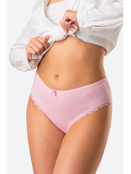 Женские трусы-слипы в рубчик 5 шт. Nicoletta — изображение 4