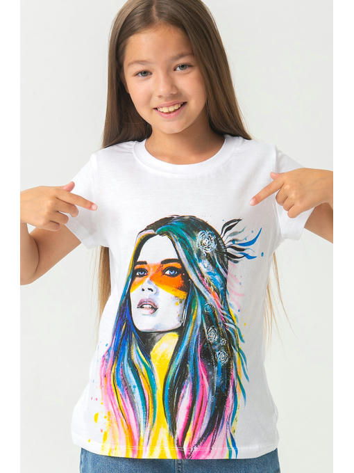 Хлопковая футболка для девочки Bonito