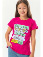 Хлопковая футболка для девочки Bonito