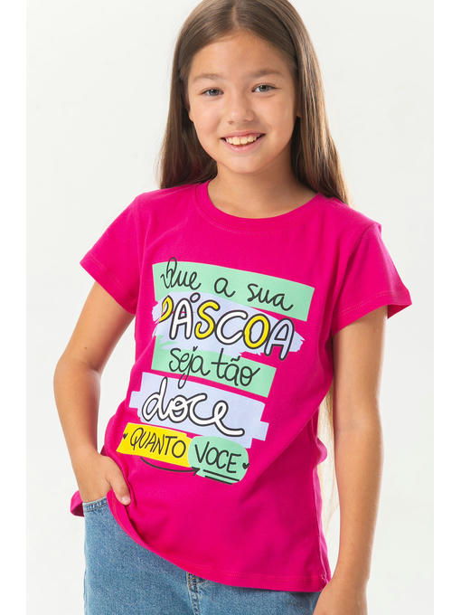 Хлопковая футболка для девочки Bonito