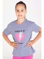 Хлопковая футболка с лайкрой для девочки Takro