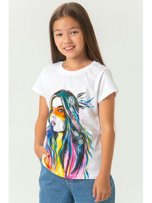 Хлопковая футболка для девочки Bonito — изображение 3