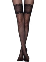 Женские колготки с имитацией чулок и рисунком в точку 20 ден Conte Elegant