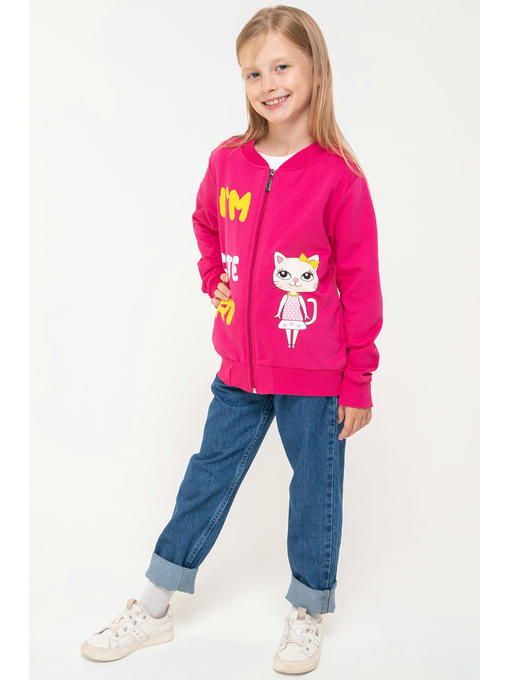 Бомбер для девочки из футера Bonito — изображение 2