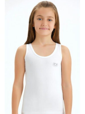 Майка с аппликацией из страз для девочки Baykar